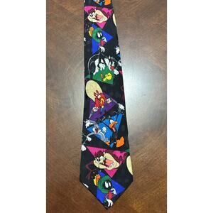Vintage 1993 Looney Tunes Mania. Loony Tunes Characters. Silk Tie